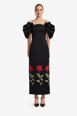 Arabella Embroidered Maxi Dress - Ebony Dress Maxi