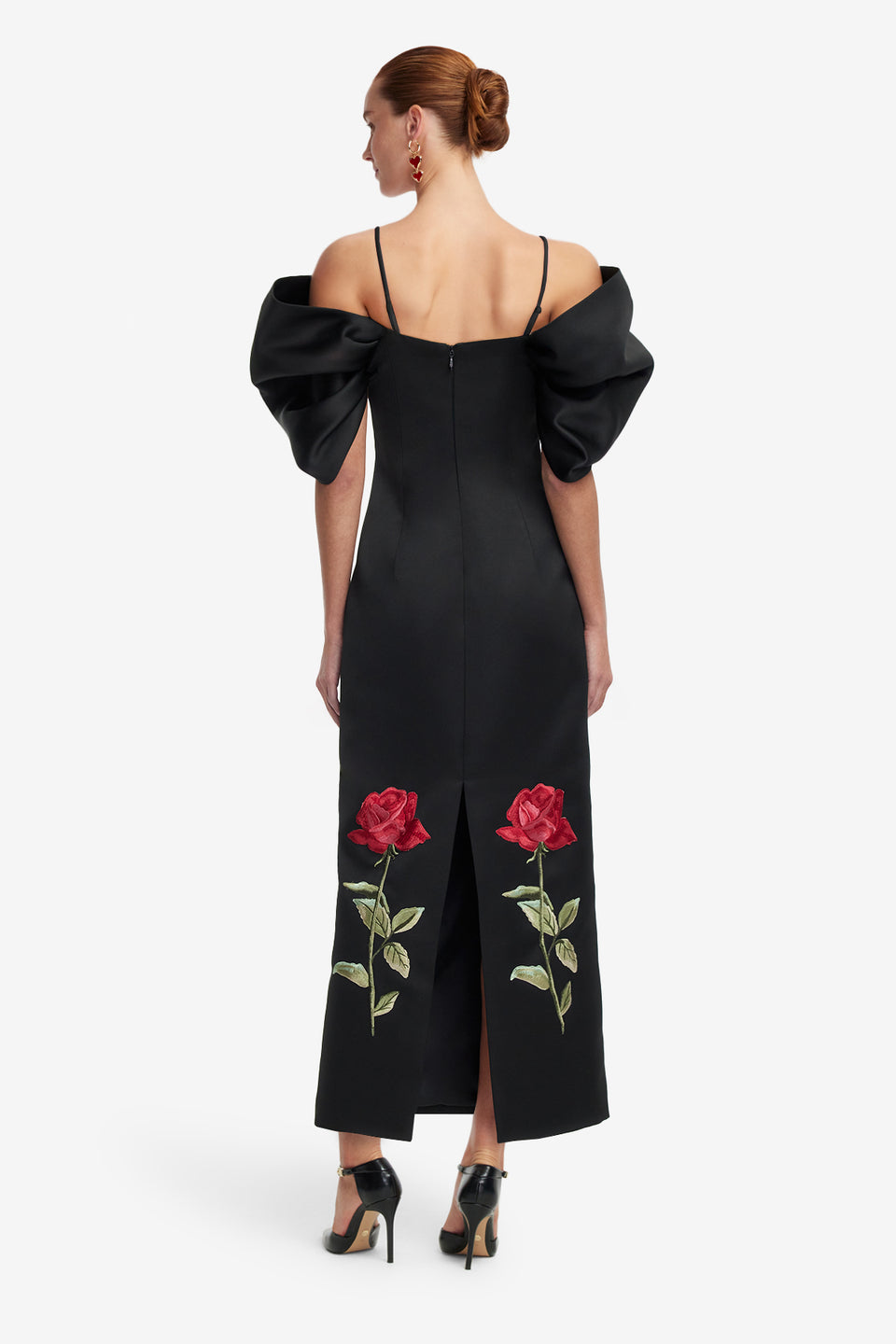 Exclusive LEO LIN Arabella Embroidered Maxi Dress - Ebony