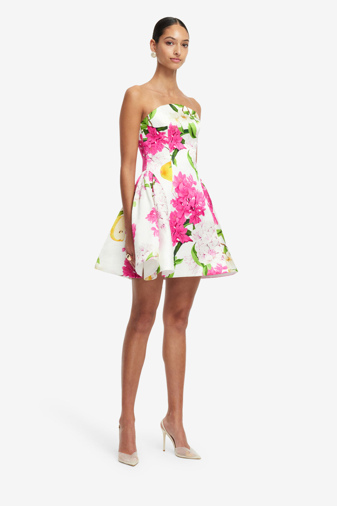 Exclusive LEO LIN Reese Bustier Mini Dress - Floral Pear Print