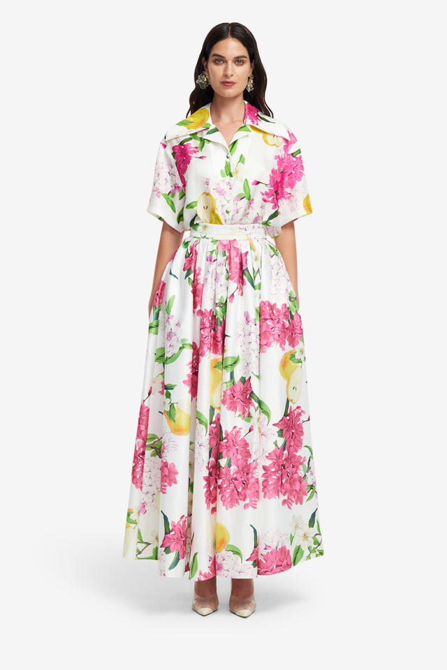 Exclusive LEO LIN Reinette Skirt - Floral Pear Print