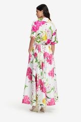 Casey Silk Button Shirt - Floral Pear Print Blouse/Shirts