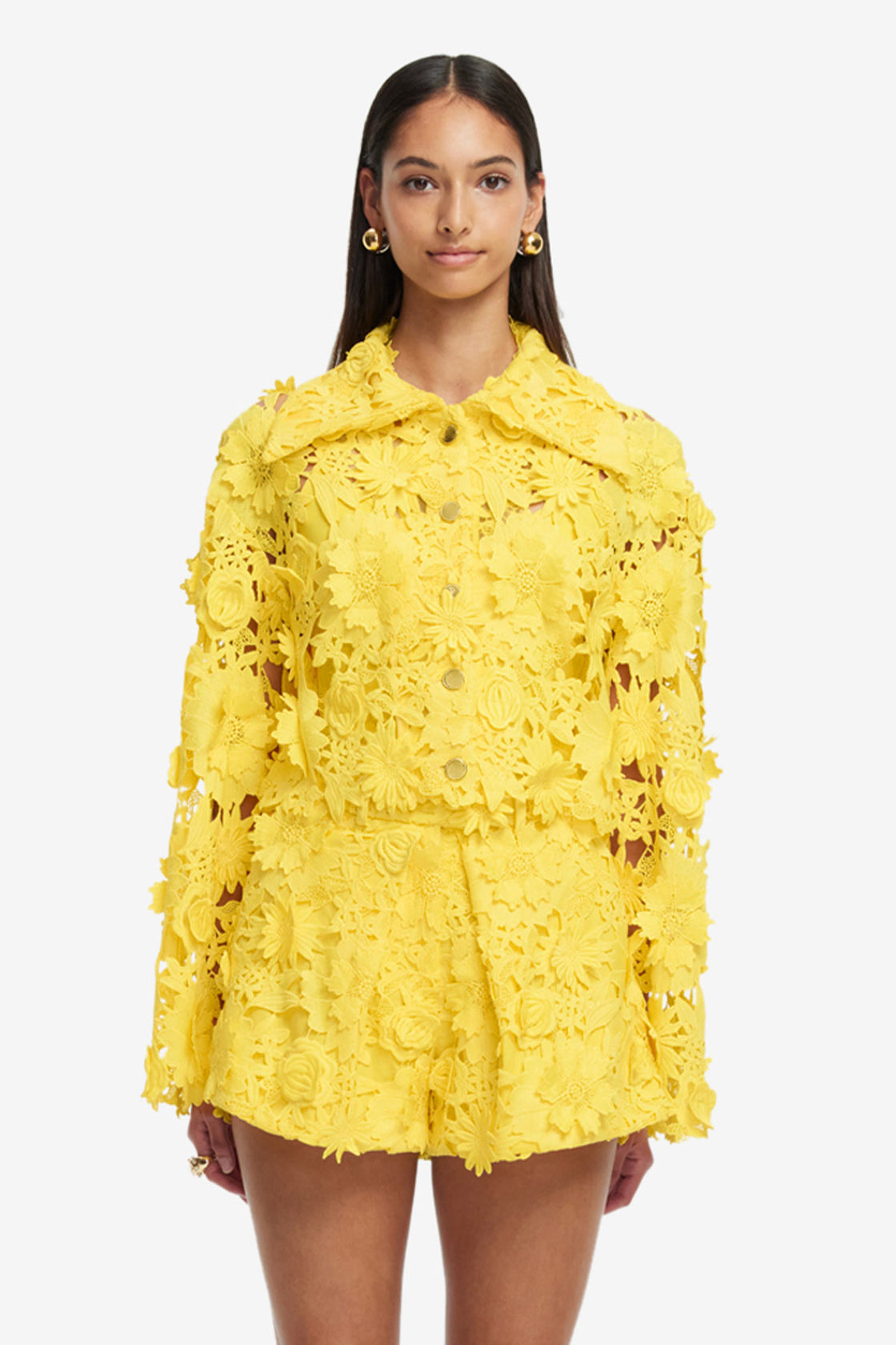 Exclusive LEO LIN Robyn Lace Shirt - Sunshine