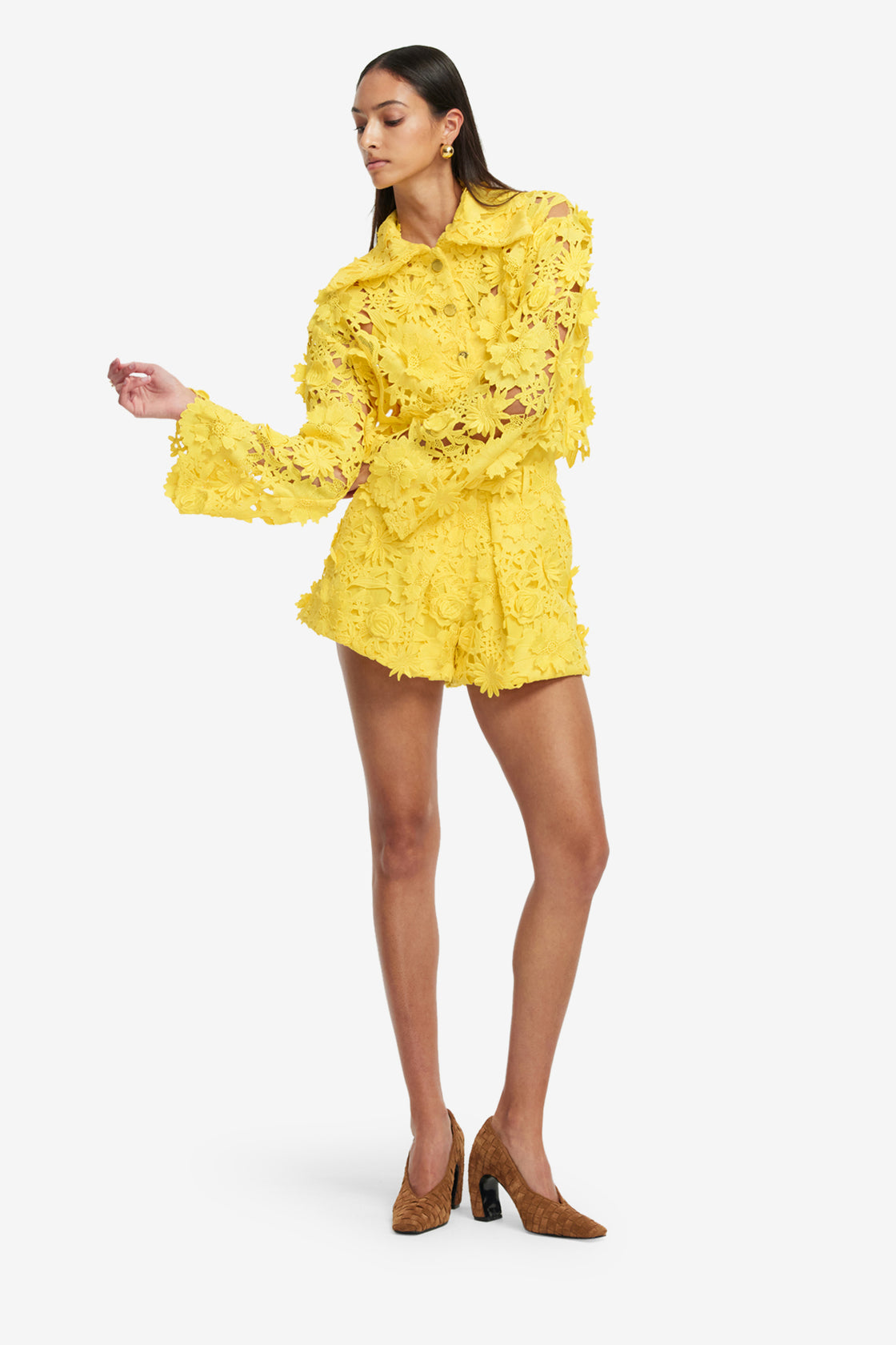 Exclusive LEO LIN Robyn Lace Shirt - Sunshine