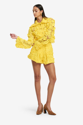 Exclusive LEO LIN Josie Lace Shorts - Sunshine