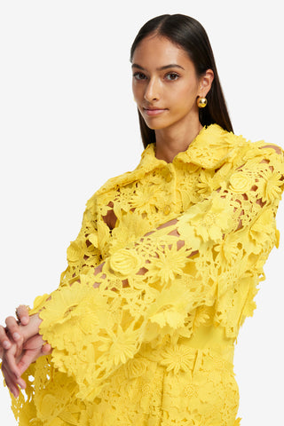 Exclusive LEO LIN Robyn Lace Shirt - Sunshine