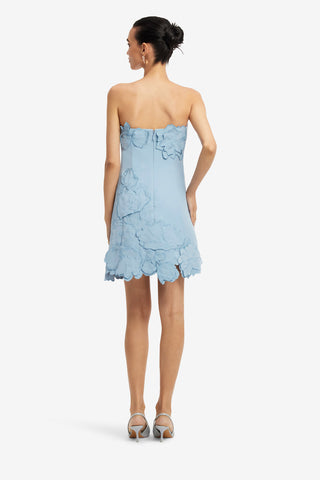 Exclusive LEO LIN Ayla Appliqué Bustier Mini Dress - Baby Blue