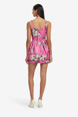 Piper Mini Dress - Pink Magnolia Print Dress Mini