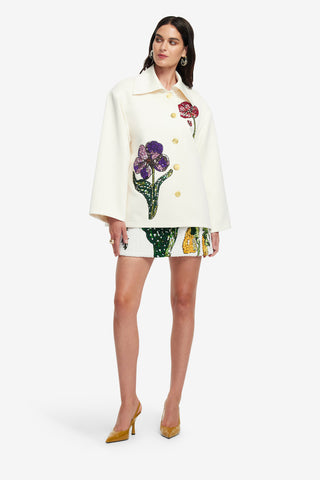 Exclusive LEO LIN Leyna Embellished Jacket - Wildflowers
