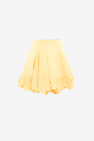 Exclusive LEO LIN Kaity Applique Skirt - Butter