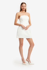 Exclusive LEO LIN Rosario Beaded Bustier Mini Dress - Toile