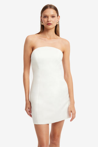 Exclusive LEO LIN Rosario Beaded Bustier Mini Dress - Toile