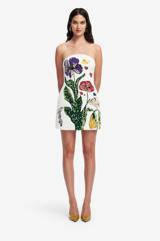 Exclusive LEO LIN Rosario Beaded Bustier Mini Dress - Wildflowers