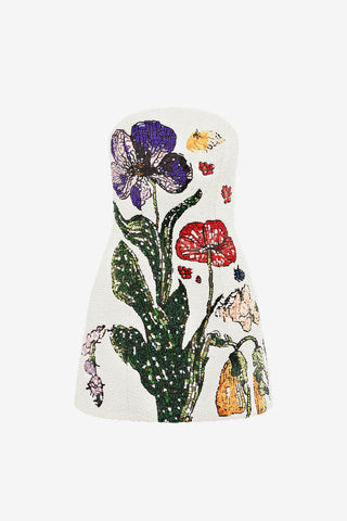 Exclusive LEO LIN Rosario Beaded Bustier Mini Dress - Wildflowers