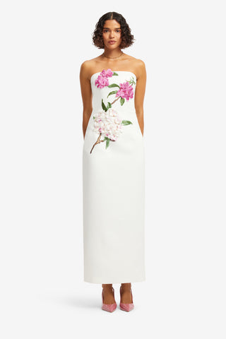 Exclusive LEO LIN Rayna Appliqué Floral Maxi Dress - Floral Pear Print