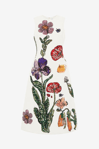 Exclusive LEO LIN Cleo Beaded Midi Dress - Wildflowers
