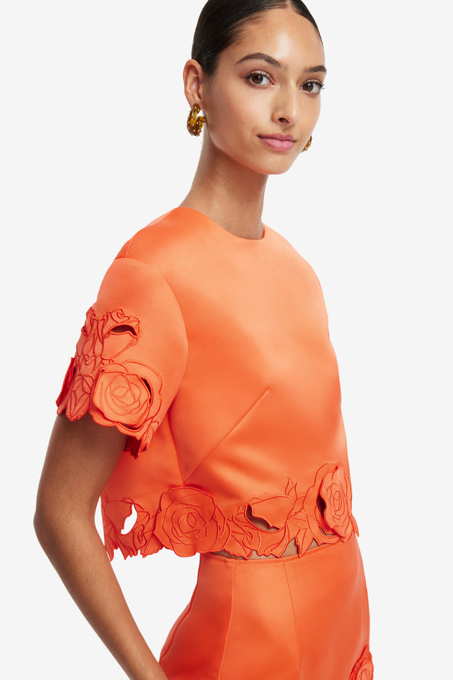 Exclusive LEO LIN Indie Sleeve Top - Saffron