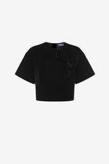 Indie Velvet Sleeve Top - Ebony Tops