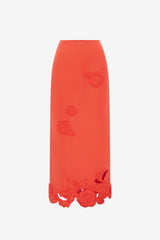 Kyra Appliqué Maxi Skirt - Saffron Skirts