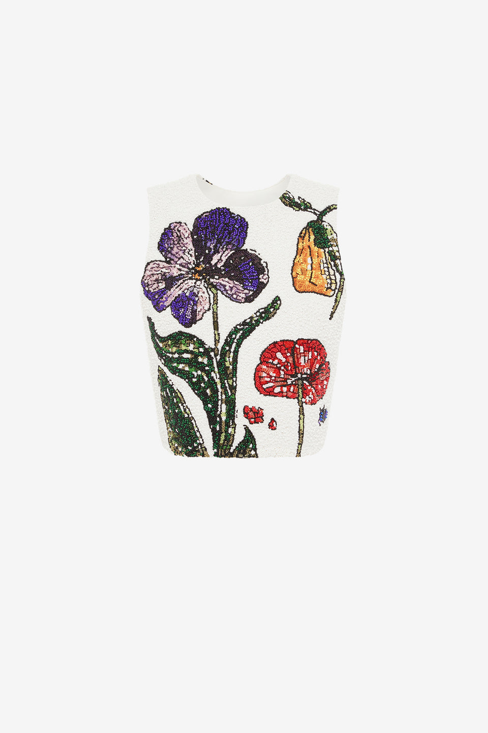 Exclusive LEO LIN Iris Beaded Top - Wildflowers