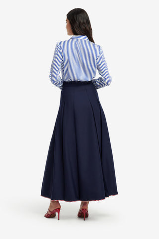 Exclusive LEO LIN Joslin Maxi Skirt - Indigo