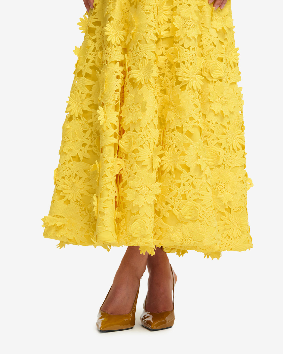 Juliette Lace Halterneck Maxi Dress - Sunshine
