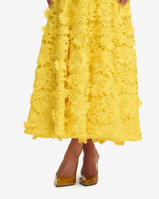 Juliette Lace Halterneck Maxi Dress - Sunshine