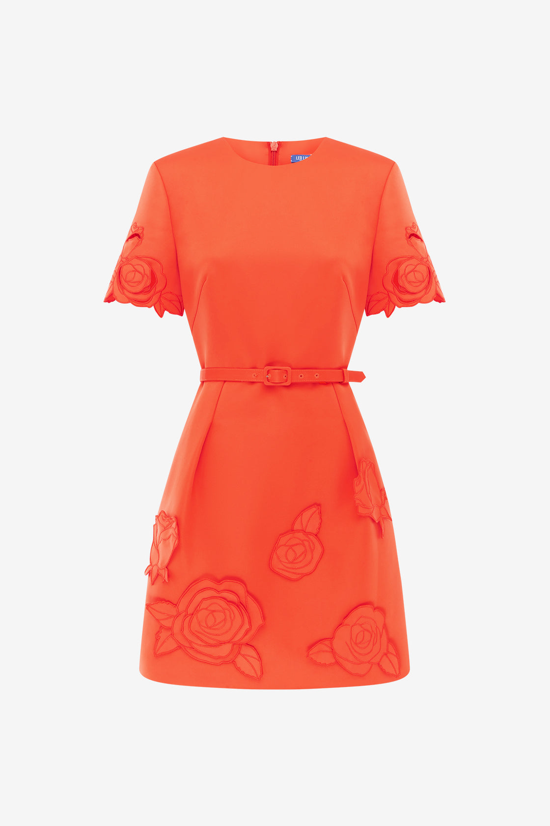 leo lin aurelie appliqu short sleeve mini dress Aurelie Appliqu Mini Dress