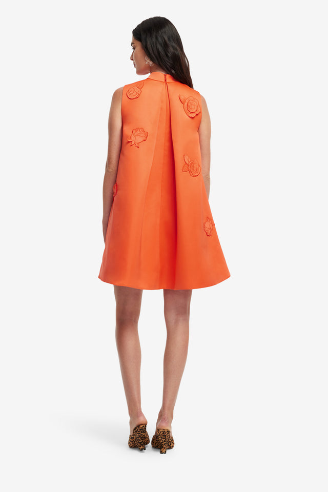 Exclusive LEO LIN Exclusive LEO LIN Fallon Applique Floral Mini Dress - Saffron