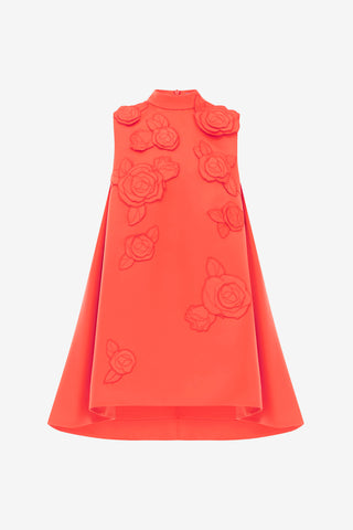 Exclusive LEO LIN Exclusive LEO LIN Fallon Applique Floral Mini Dress - Saffron