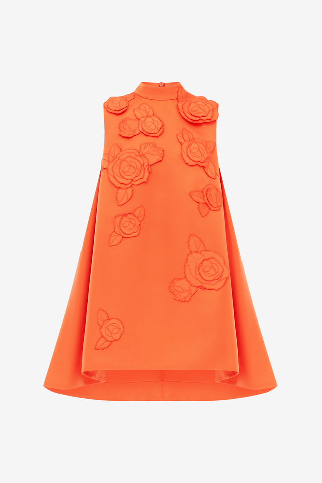 Exclusive LEO LIN Exclusive LEO LIN Fallon Applique Floral Mini Dress - Saffron