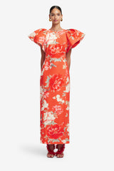 Lucinda Printed Maxi Dress - Saffron Peony Dress Maxi