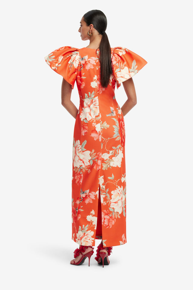 Exclusive LEO LIN Lucinda Maxi Dress - Saffron Peony Print