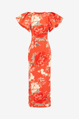 Lucinda Printed Maxi Dress - Saffron Peony Dress Maxi