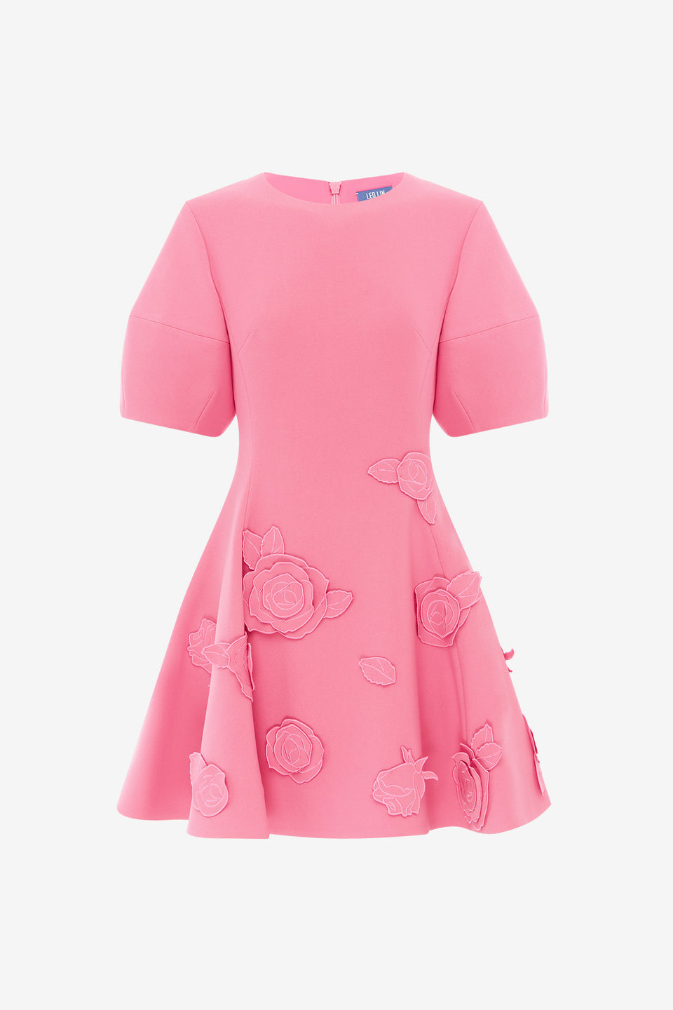 Exclusive LEO LIN Simona Applique Mini Dress - Pink