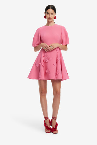 Exclusive LEO LIN Simona Applique Mini Dress - Pink