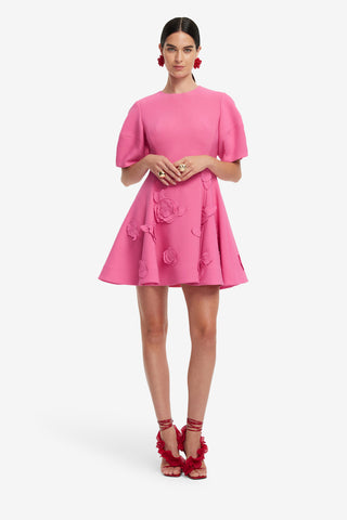 Exclusive LEO LIN Simona Appliqué Mini Dress - Pink