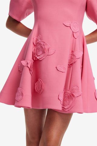 Exclusive LEO LIN Simona Applique Mini Dress - Pink