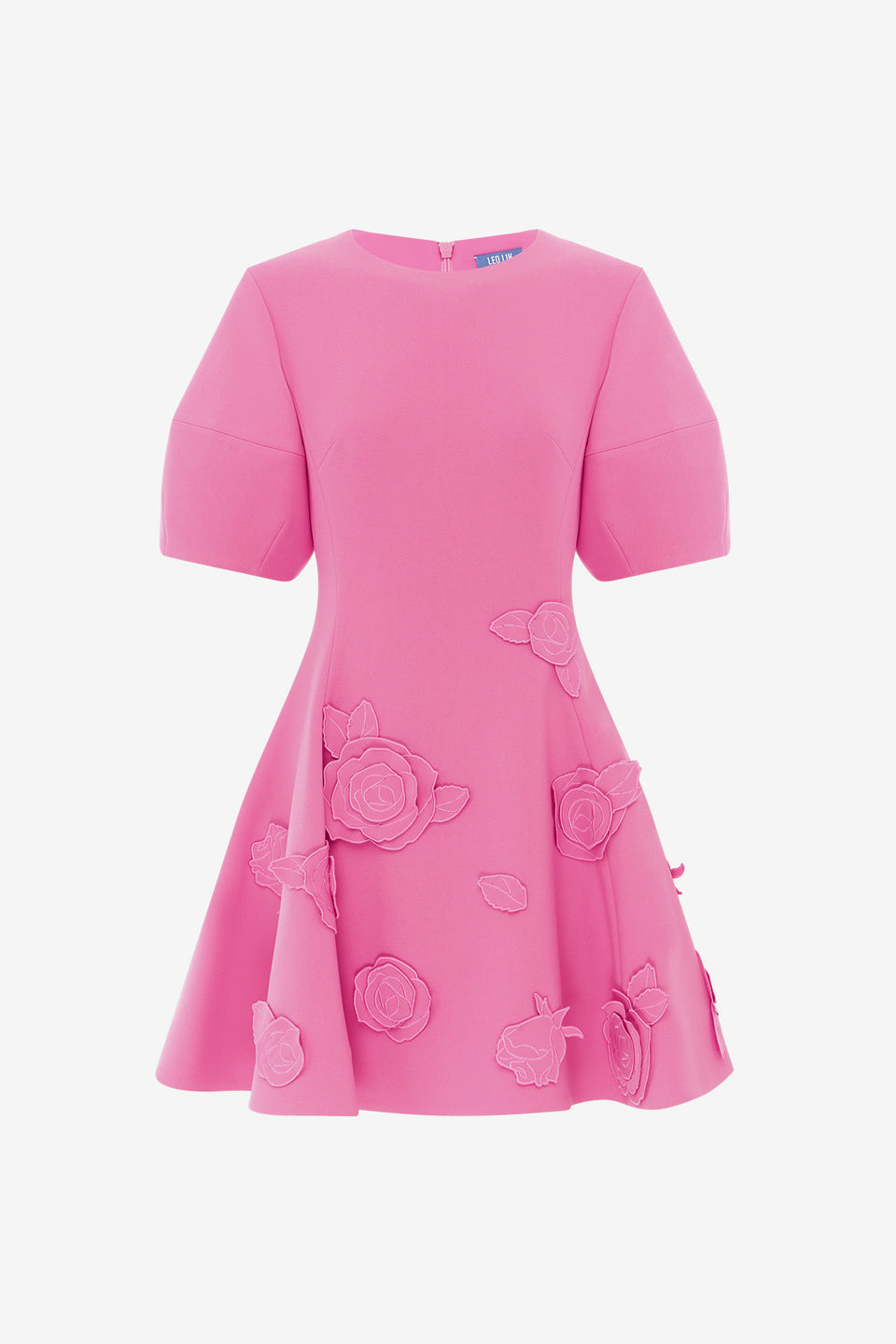 Exclusive LEO LIN Simona Appliqué Mini Dress - Pink