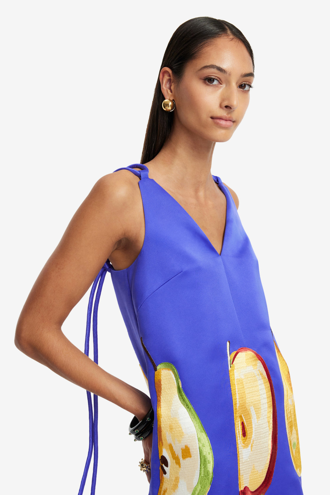 Taylor Embroidered Mini Dress - Pear Print LEO LIN Taylor Embroidered Mini Dress - Pear Print LEO LIN