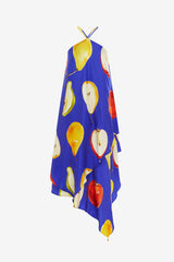 Sally Halterneck Maxi Dress - Pear Print Dress Maxi