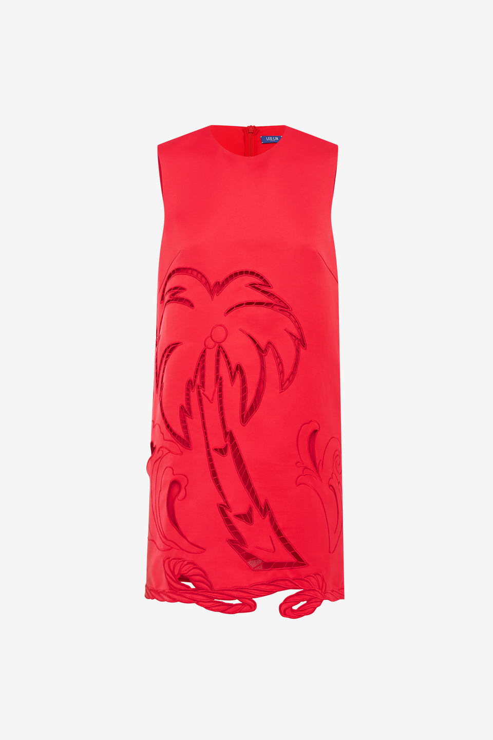 Exclusive LEO LIN Yvonne Palm Mini Dress - Scarlet