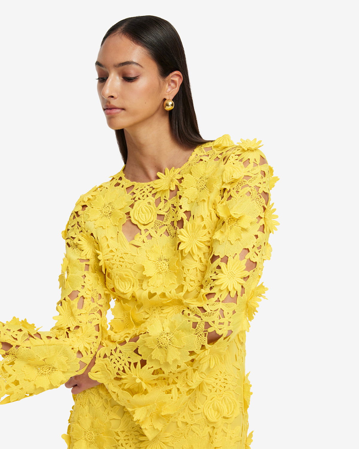 Suzanne Lace Bell Sleeve Mini Dress