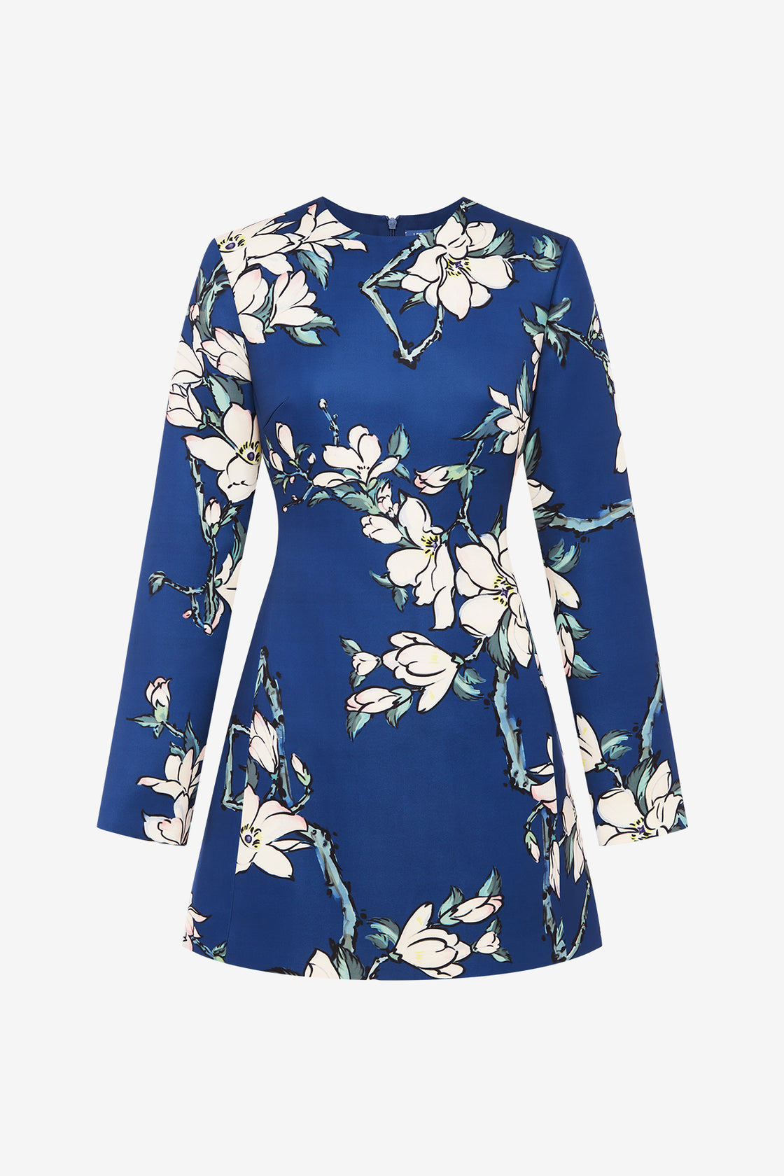 Exclusive LEO LIN Aliza Long Sleeve Petal Mini Dress - Midnight Magnolia Print