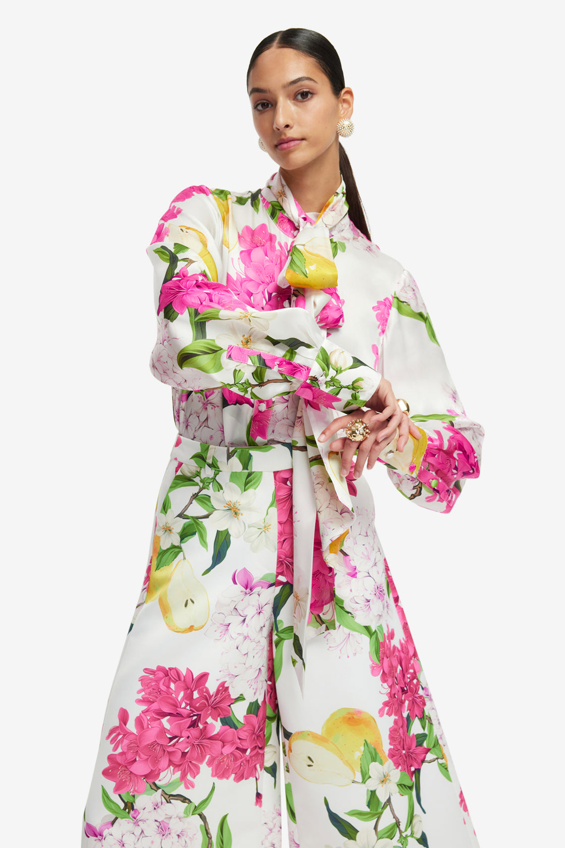 Exclusive LEO LIN Candied Pants - Floral Pear