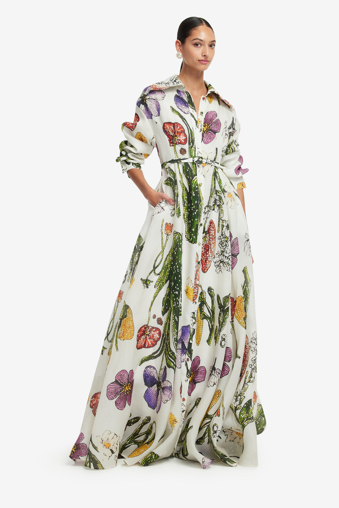 Exclusive LEO LIN Josephine Silk Gown - Wildflowers