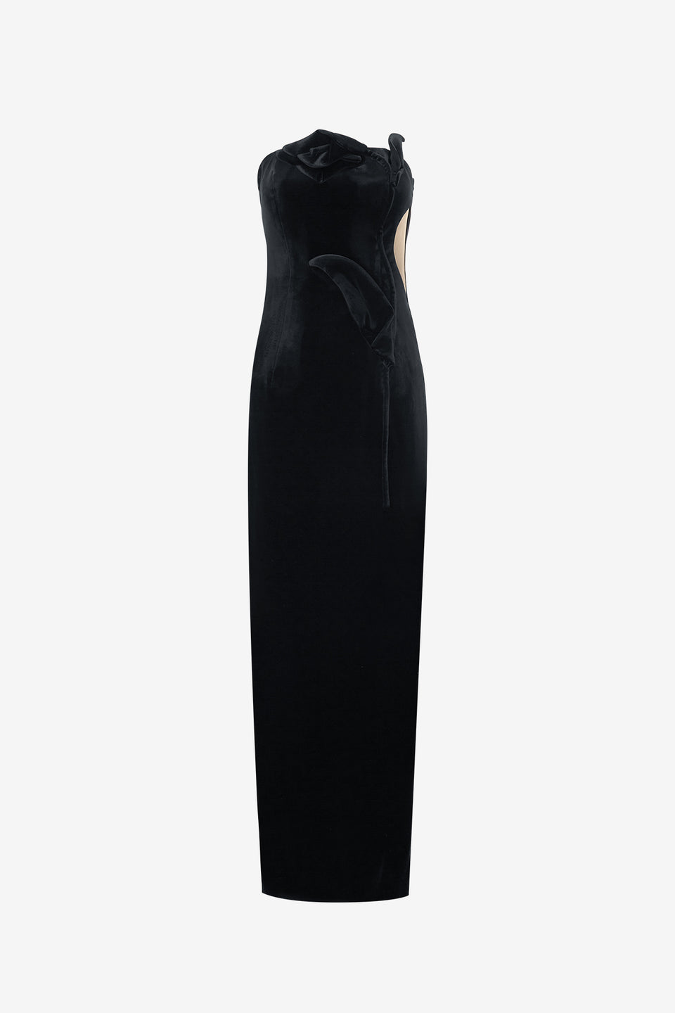 Exclusive LEO LIN Marilyn Velvet Gown - Ebony