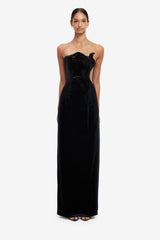 Marilyn Velvet Gown - Ebony Dress Maxi
