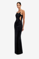 Marilyn Velvet Gown - Ebony Dress Maxi