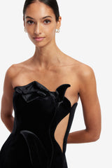 Marilyn Velvet Gown - Ebony Dress Maxi
