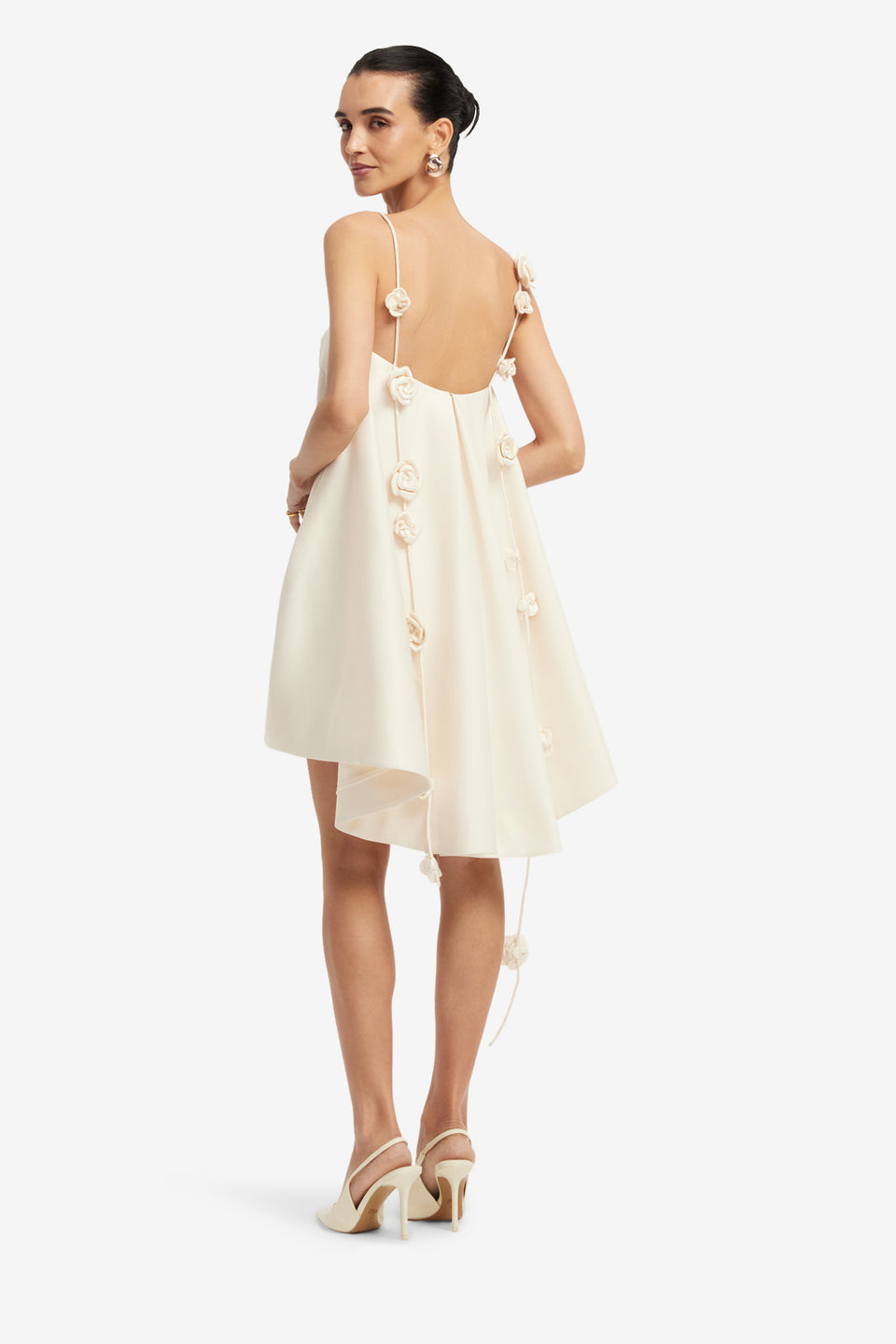 Exclusive LEO LIN Fiona Rose Mini Dress - Vanilla